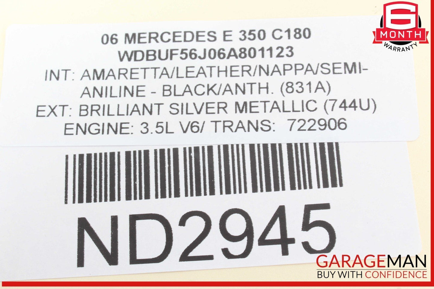 03-09 Mercedes W211 E350 E500 Door Control Module Rear Left Driver Side OEM