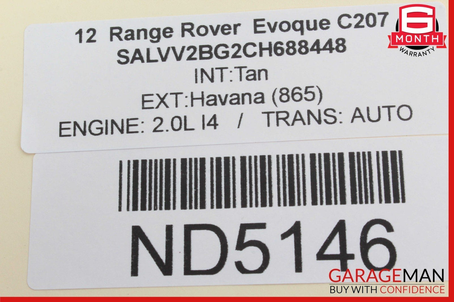 12-13 Range Rover Evoque ESP Yaw Rate Speed Sensor BJ3214B296AB OEM