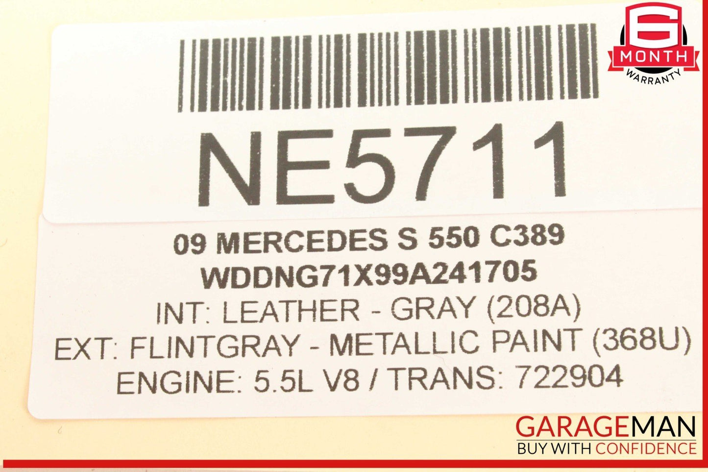 07-14 Mercedes W221 S550 S450 CL550 Trunk Lid Unlock Release Handle OEM