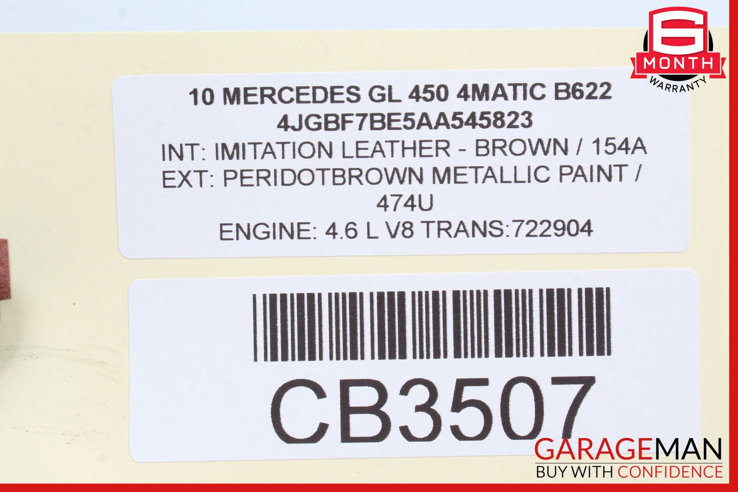 06-12 Mercedes X164 GL450 GL550 ML550 Front Left Side Reinforcement Bracket