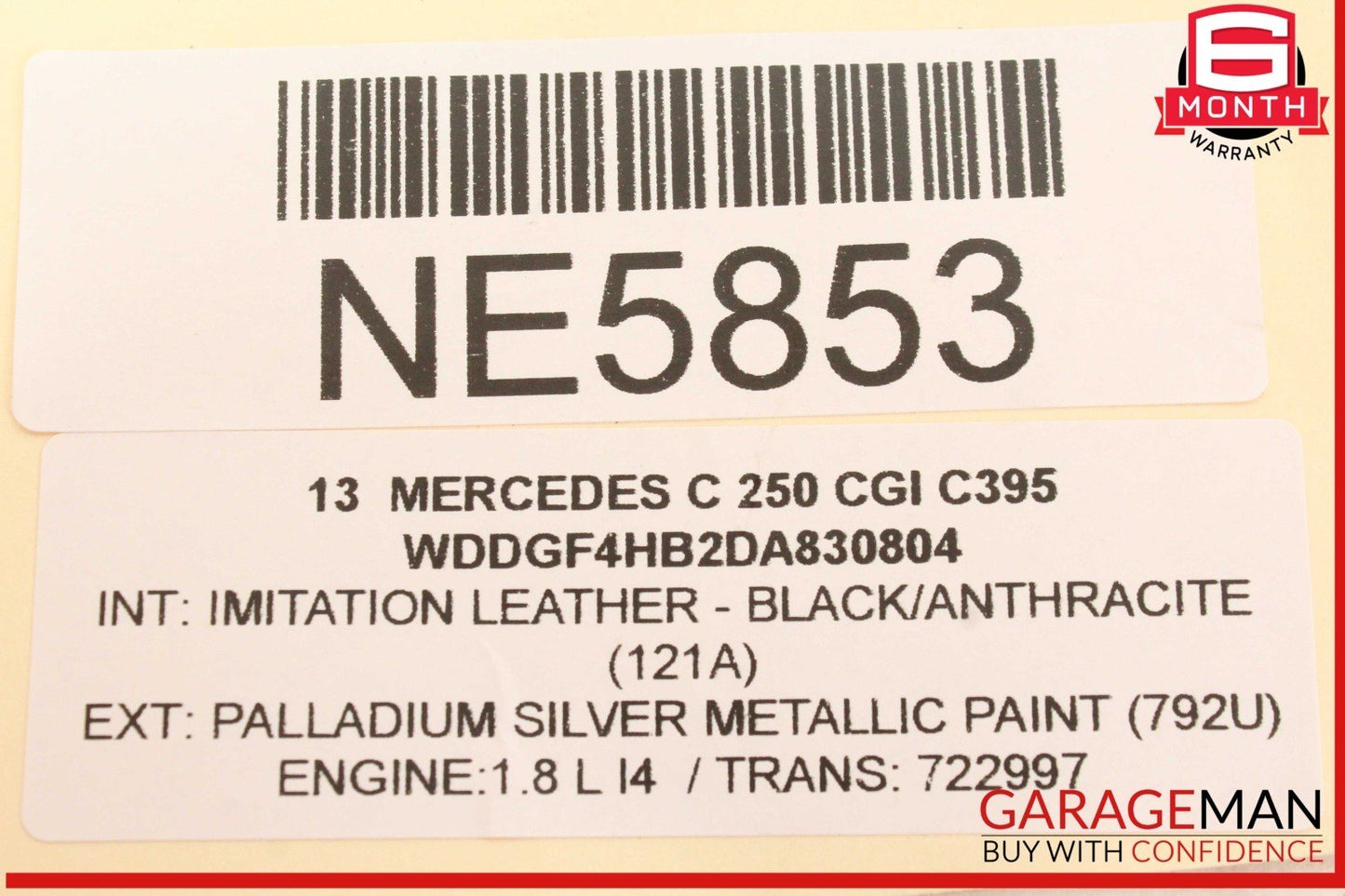 08-14 Mercedes W204 C250 CGI Rear Trunk Lid Tailgate Release Open Handle OEM