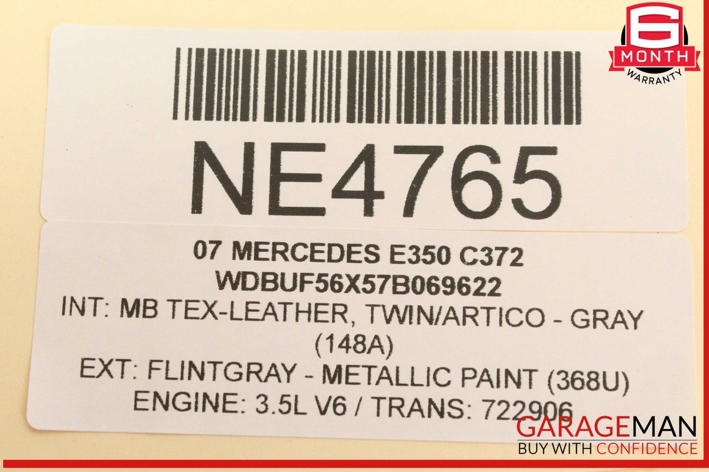 07-09 Mercedes W211 E350 E550 Rear Left Side Door Ash Tray Compartment Gray OEM