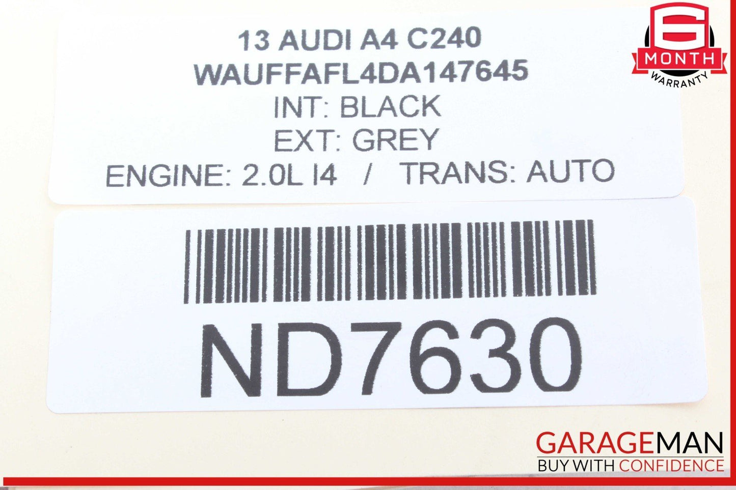 13-16 Audi A4 Rear Left or Rear Right Side CV Axle Shaft 8K0501203M OEM