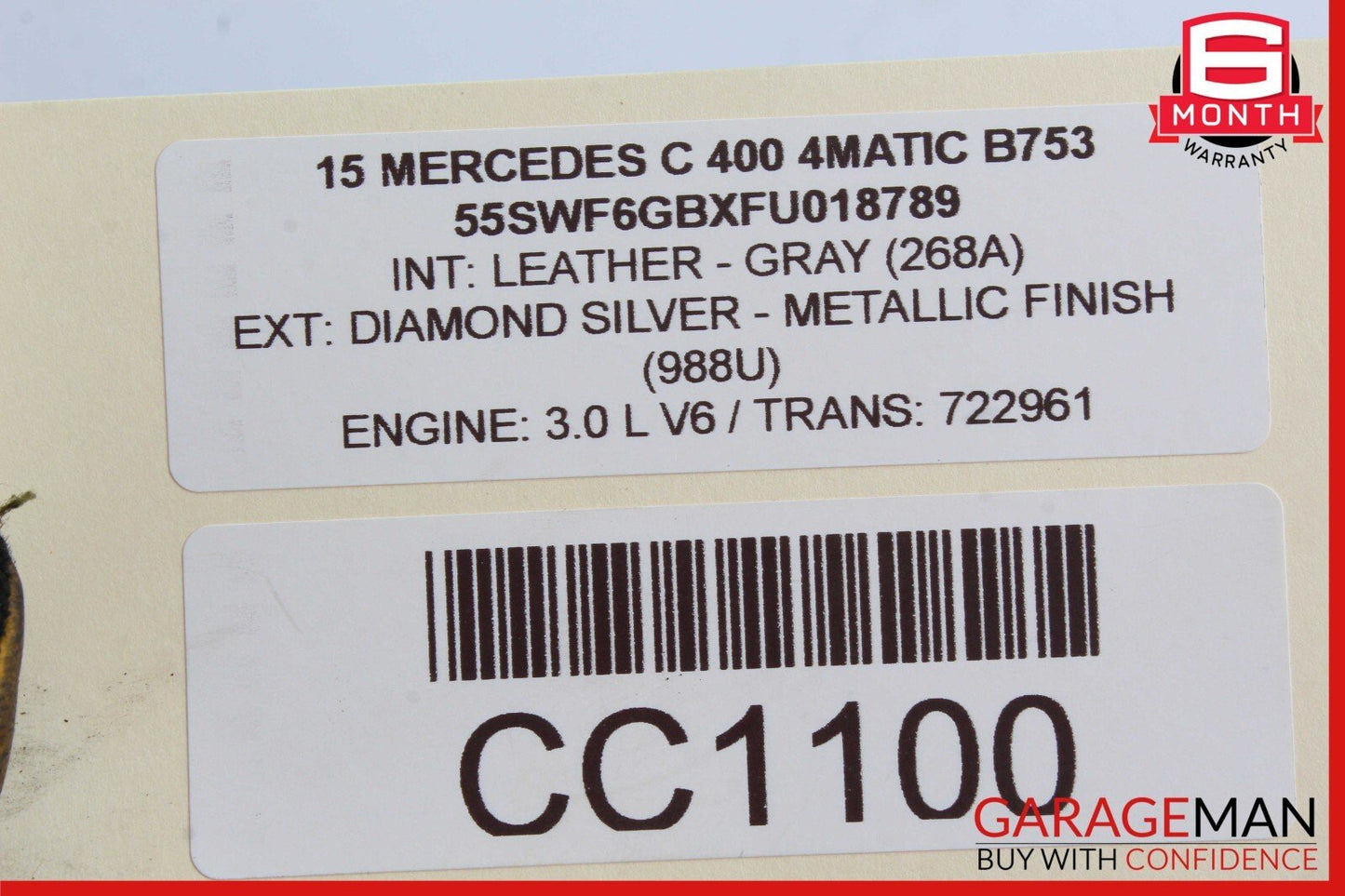 08-20 Mercedes W205 C400 Rear Left or Right Lower Suspension Control Arm OEM
