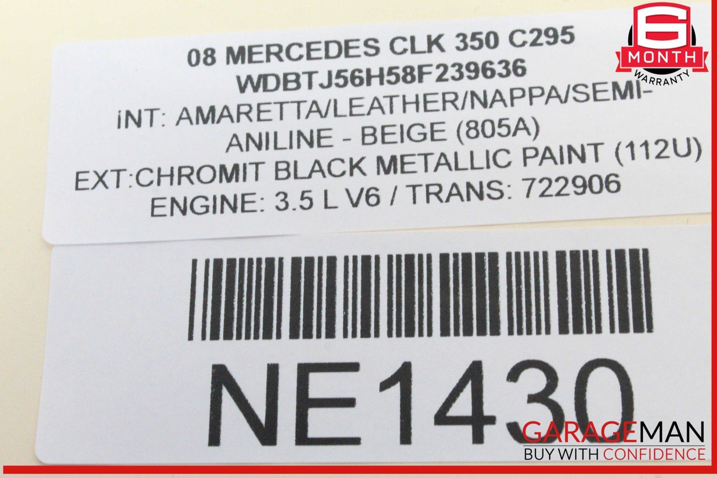 05-11 Mercedes W209 CLK350 Tire Pressure Monitor System TPMS Control Module OEM