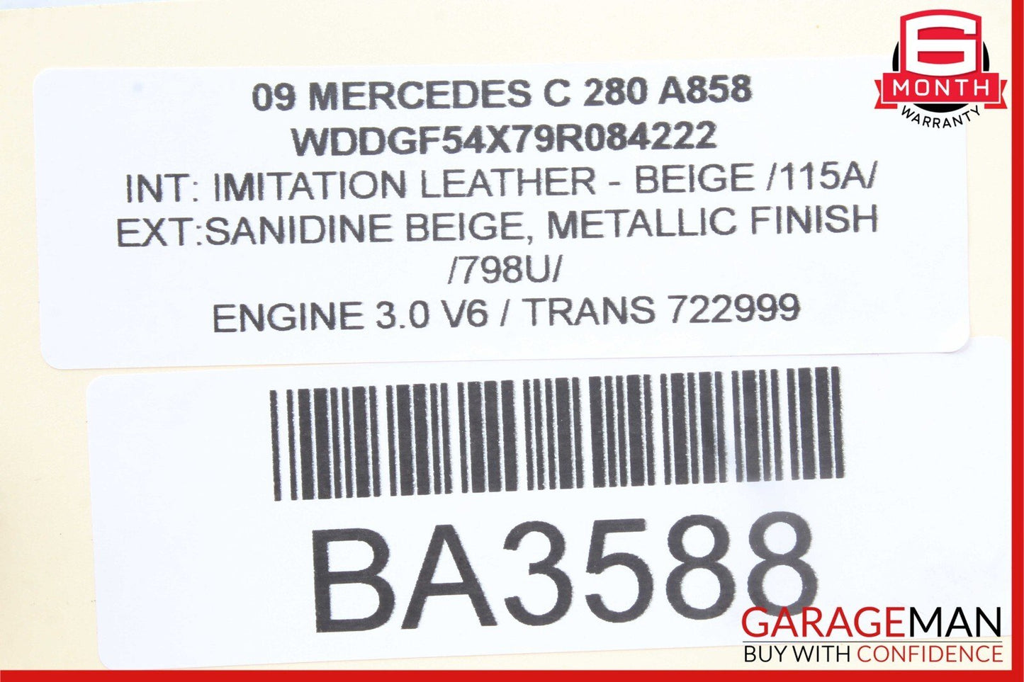 08-16 Mercedes X204 GLK350 E350 C280 Rear Left Side Door Lock Latch Actuator OEM
