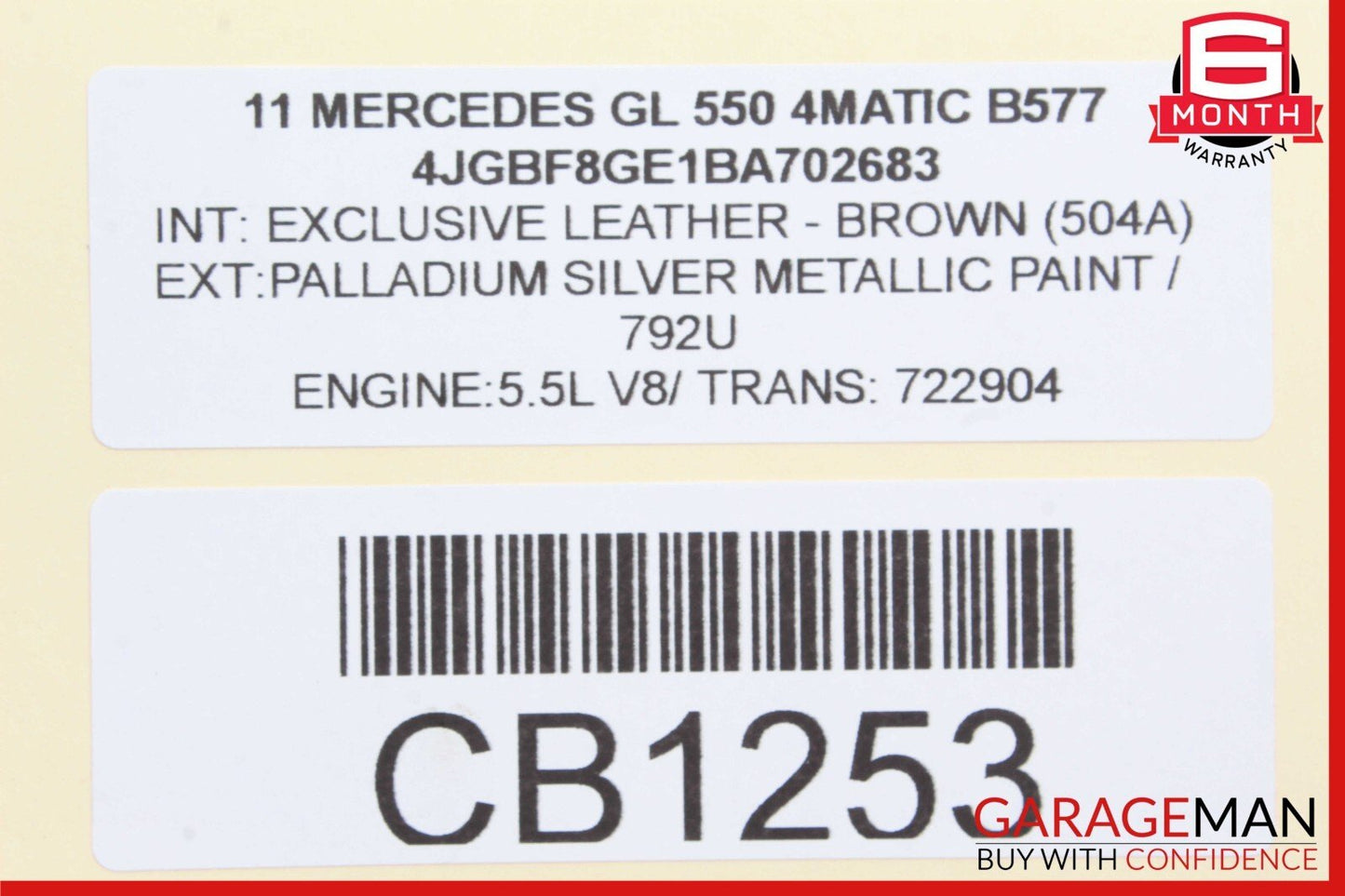 06-13 Mercedes X164 GL550 ML350 Rear Right / Left Suspension Upper Control Arm