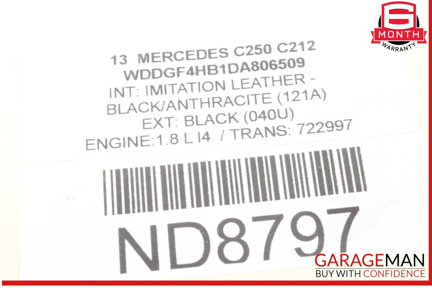 08-17 Mercedes W204 C250 C300 Rear Right / Left Suspension Upper Control Arm OEM