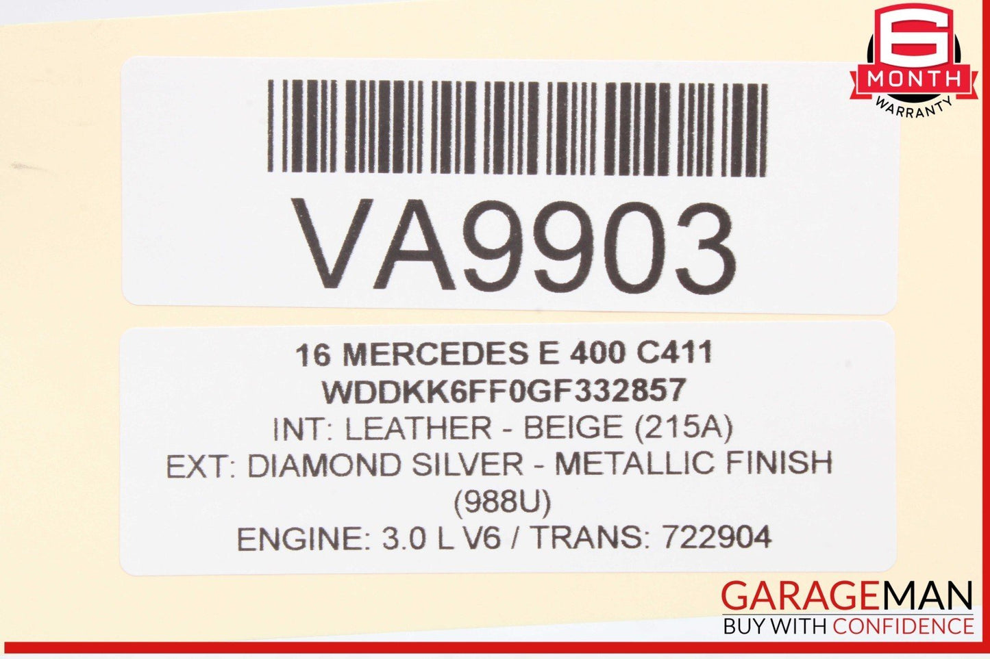 08-17 Mercedes-Benz E400 Rear Left or Right Lower Thrust Control Arm 2043521288