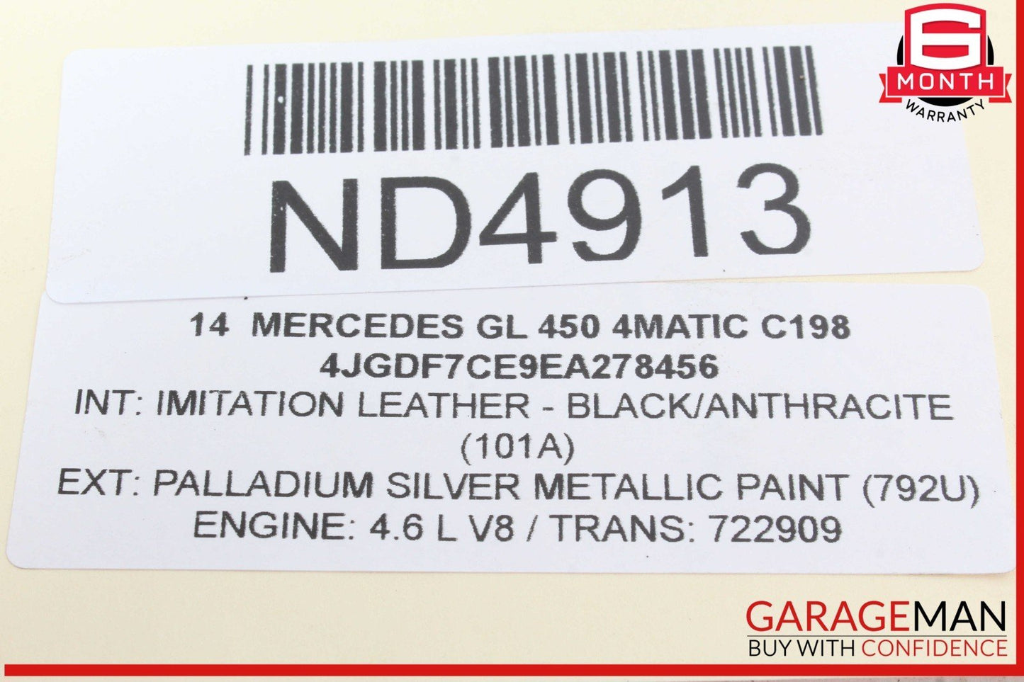 12-19 Mercedes X166 GL450 4MATIC Rear Right or Left Side Half Axle Shaft OEM