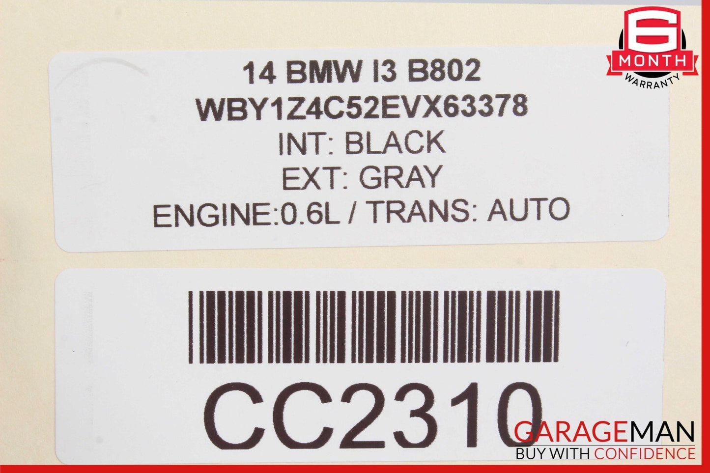 14-21 BMW i3 I01 Hybrid 0.6L Engine Motor Assembly OEM 77k
