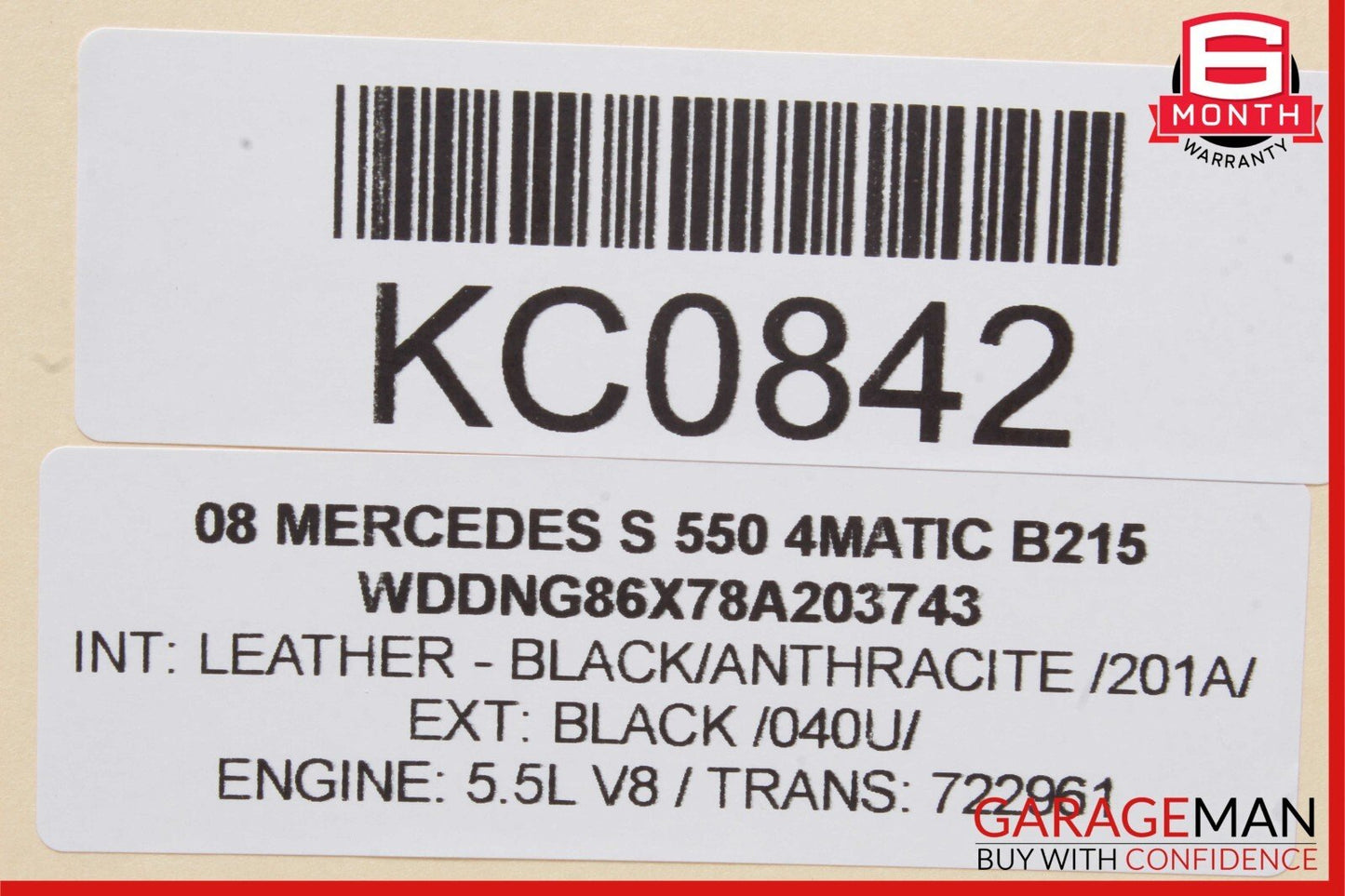 07-14 Mercedes W221 S550 CL550 Trunk Lid Unlock Release Handle 2217500893 OEM
