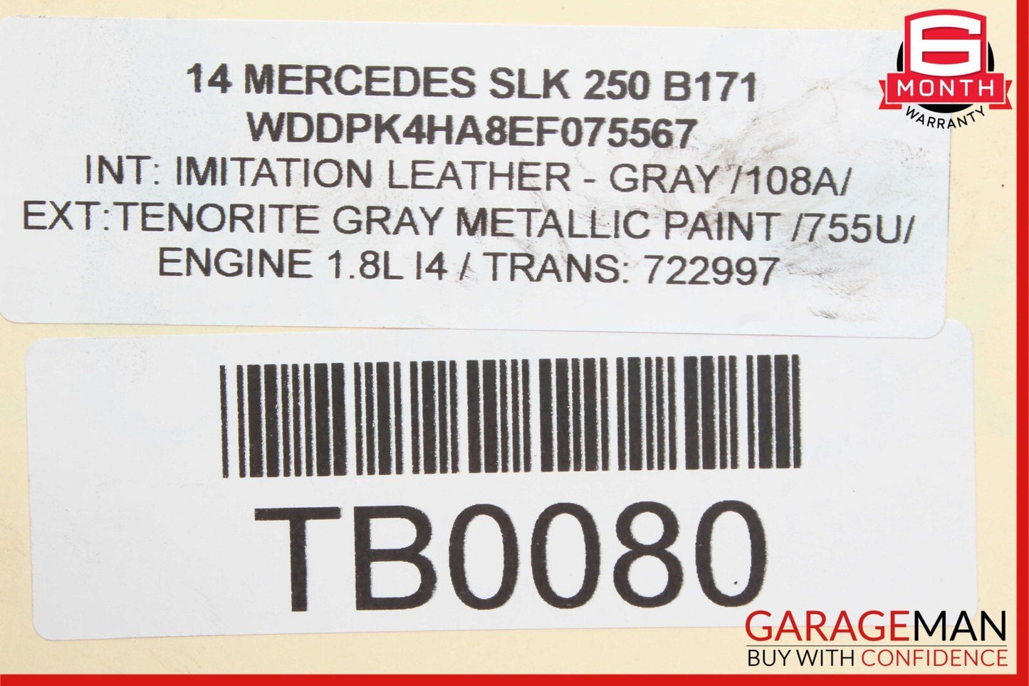 12-20 Mercedes R172 SLK250 SLC300 Rear Left Side Spindle Knuckle Hub Bearing