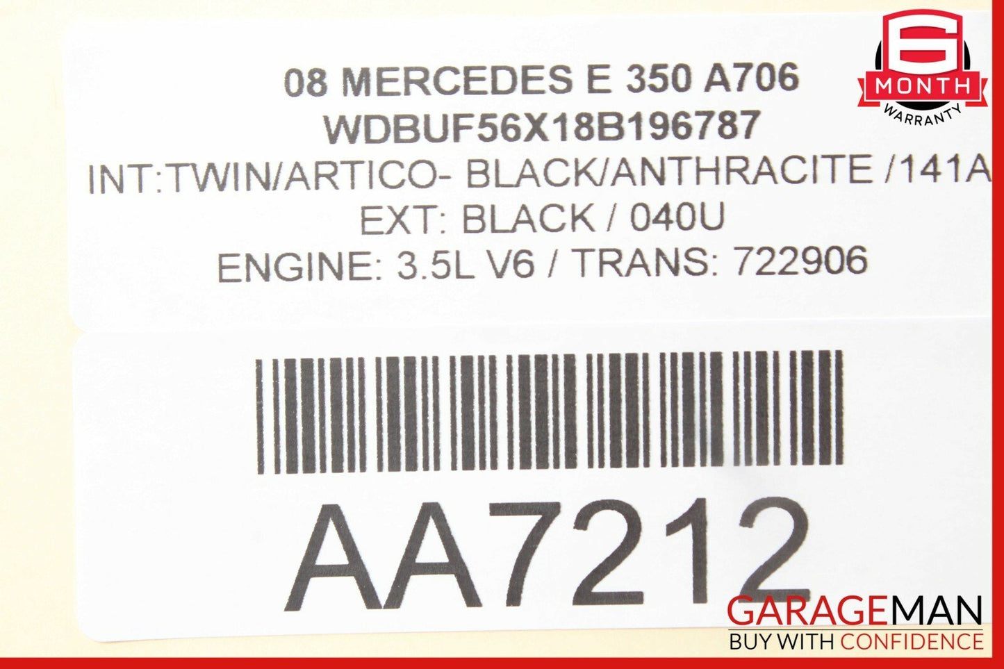 03-09 Mercedes W211 E350 Front Right Passenger Side Exterior Door Handle Black
