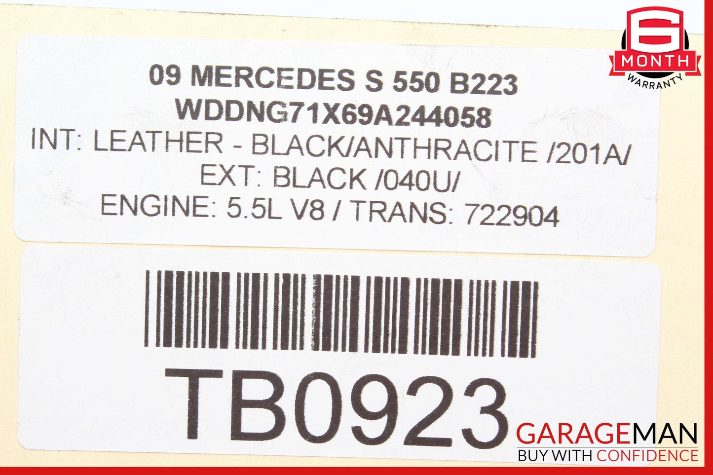 07-14 Mercedes W221 S550 S350 CL550 Front Left Upper Transverse Control Arm OEM