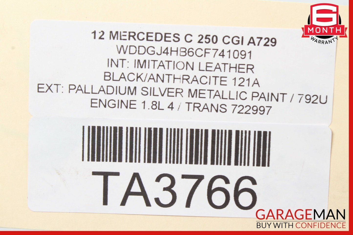 12-15 Mercedes C250 SLK250 7G Automatic Transmission Assembly 722.997 123k