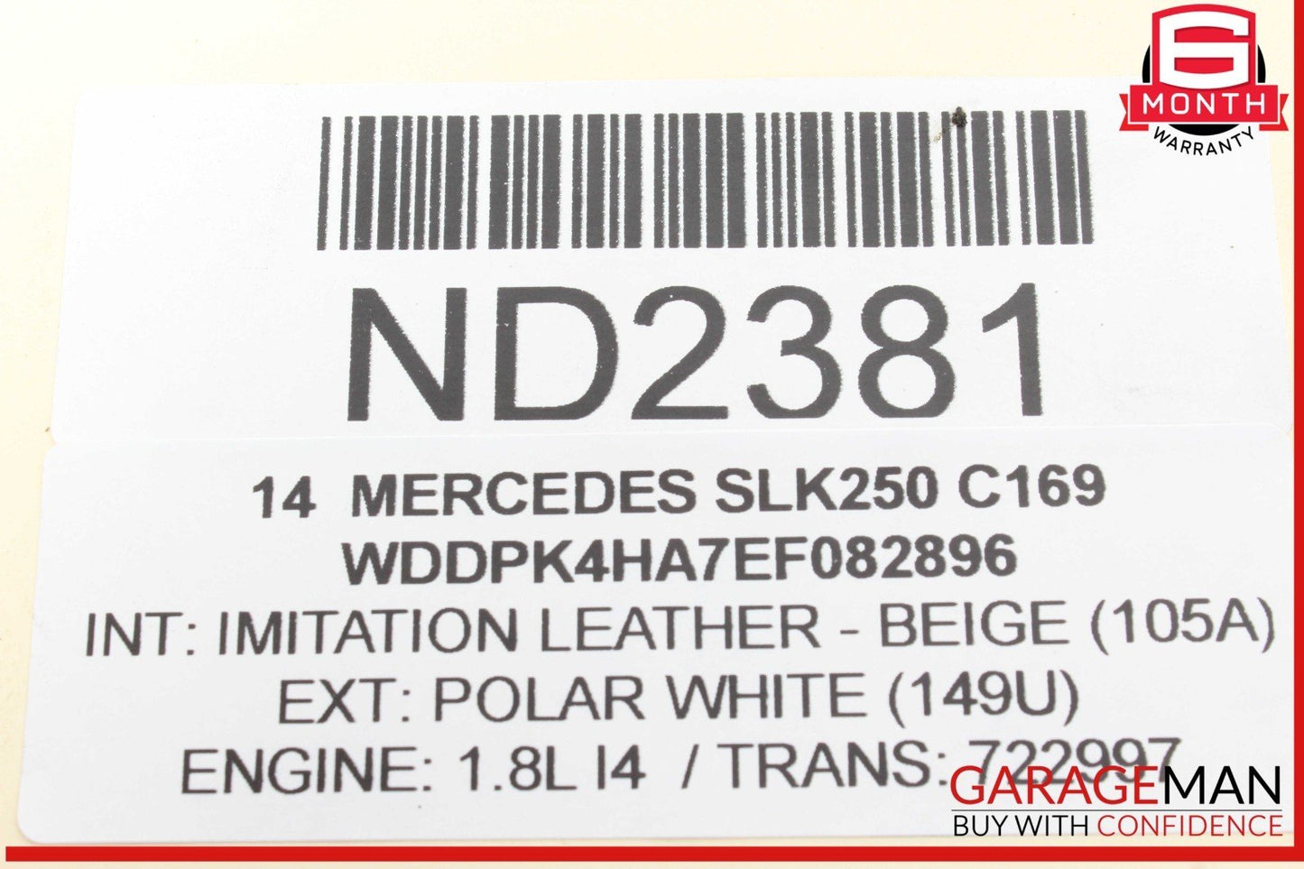 08-17 Mercedes R172 SLK250 E400 Front Left Side Lower Control Arm RWD OEM