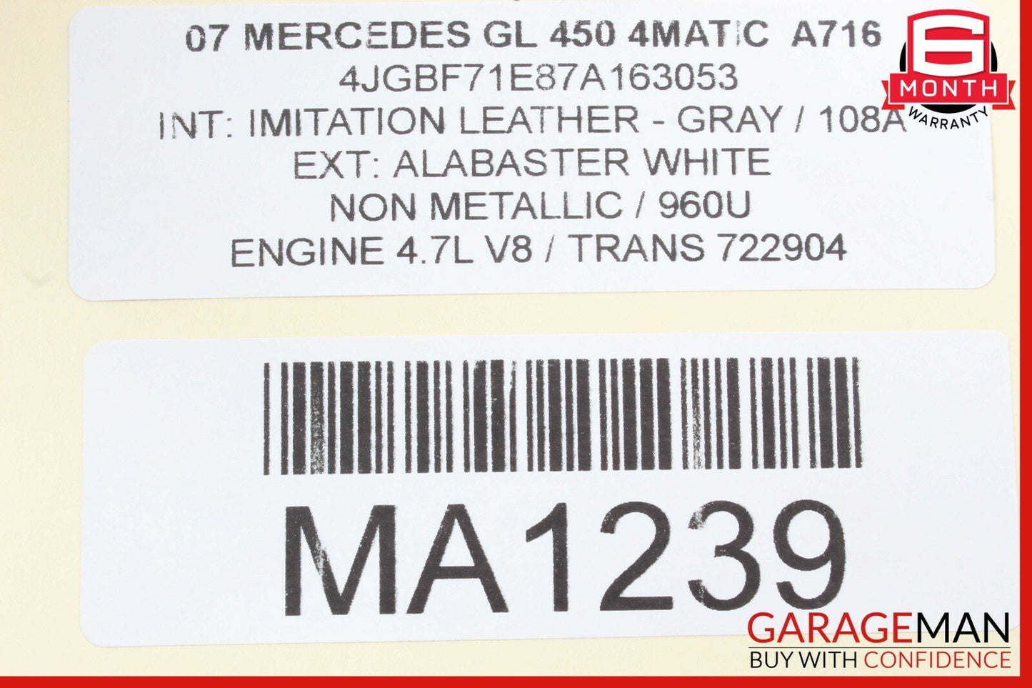 03-11 Mercedes X164 GL450 CLS350 ML550 Front Left Side Seat Control Module Unit