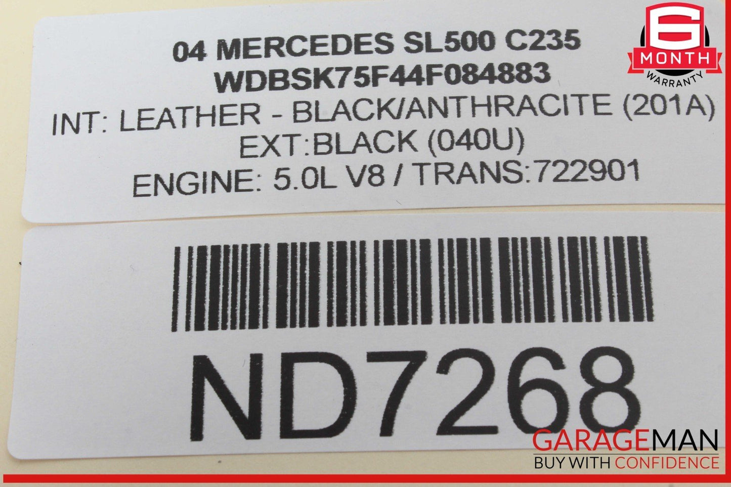 00-06 Mercedes R230 SL500 Voice Command Control Module 2038204085 OEM