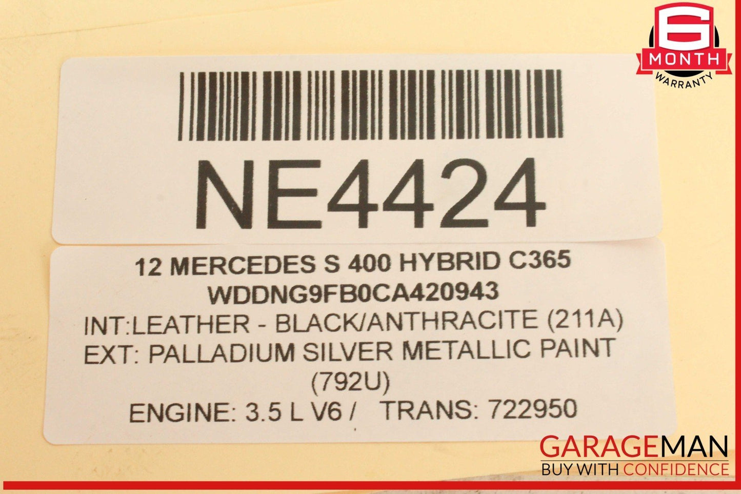 07-14 Mercedes W221 S400 Hybrid Rear Right Side Airmatic Shock Strut OEM