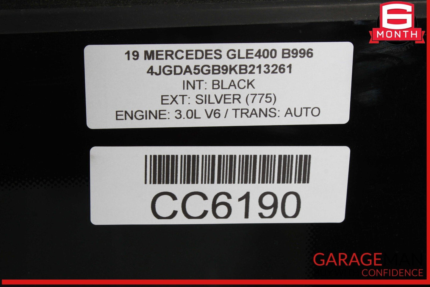 12-19 Mercedes X166 GLE400 Rear 2nd Second Row Pano Panoramic Sunroof Glass OEM