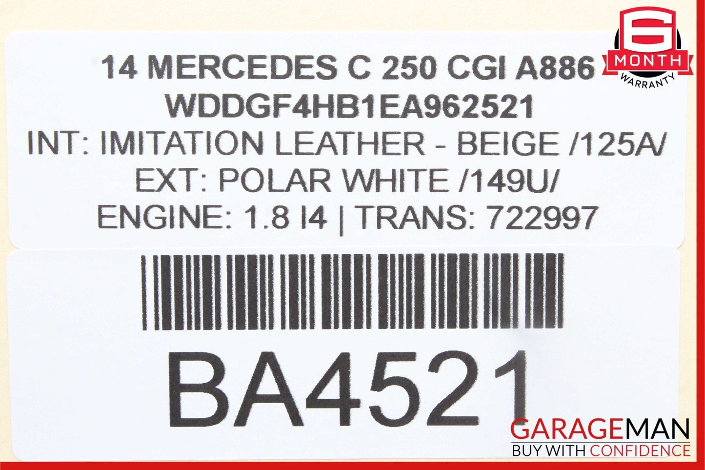 08-18 Mercedes W204 C250 C300 CLS550 Rear Right Side Door Control Module Unit