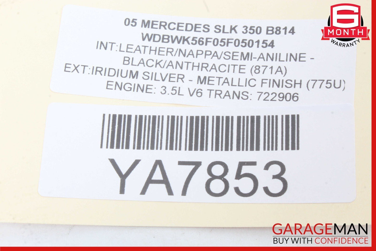05-08 Mercedes R171 SLK350 SLK280 Front Left Side Seat Belt Cover Trim Panel OEM