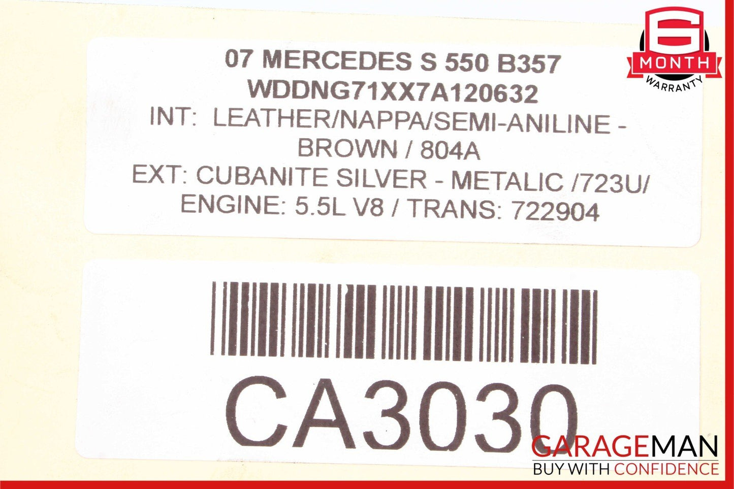 07-13 Mercedes W221 S550 Rear Left / Right Airmatic Suspension Shock Absorber