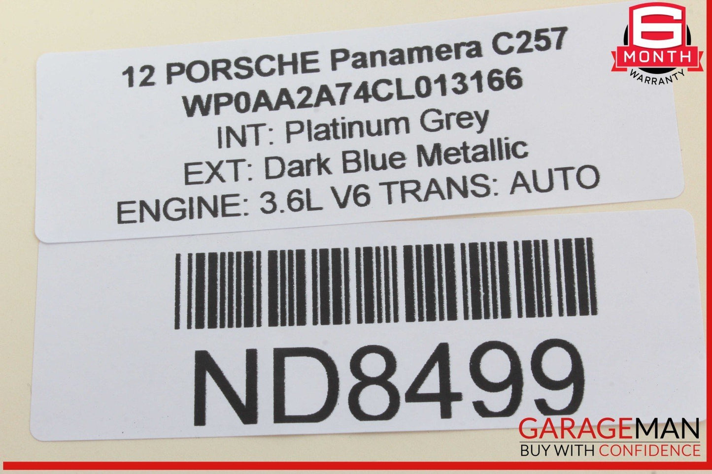 10-16 Porsche Panamera 970 Rear Left or Right Side Seat Belt Black OEM