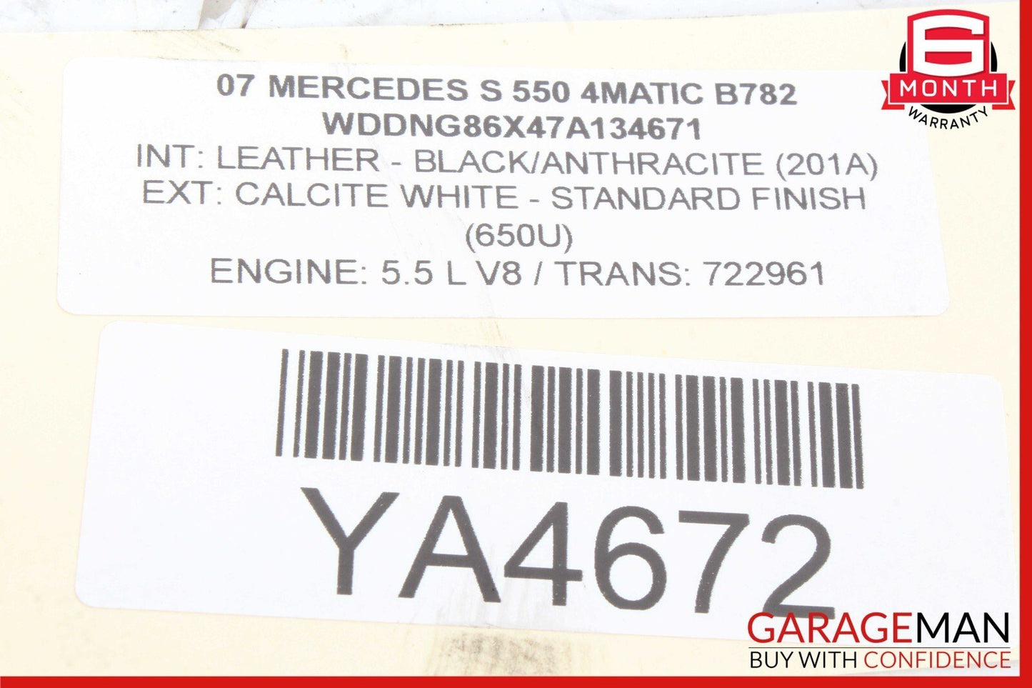 07-14 Mercedes W221 S550 Front Left Driver Side Bumper Reinforcement Bracket OEM