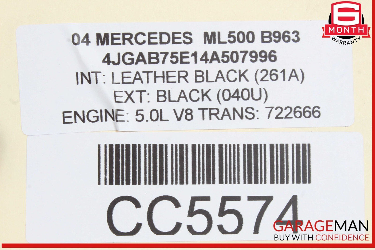 98-05 Mercedes W163 ML500 ML350 Front Right Side Axle CV Half Shaft OEM