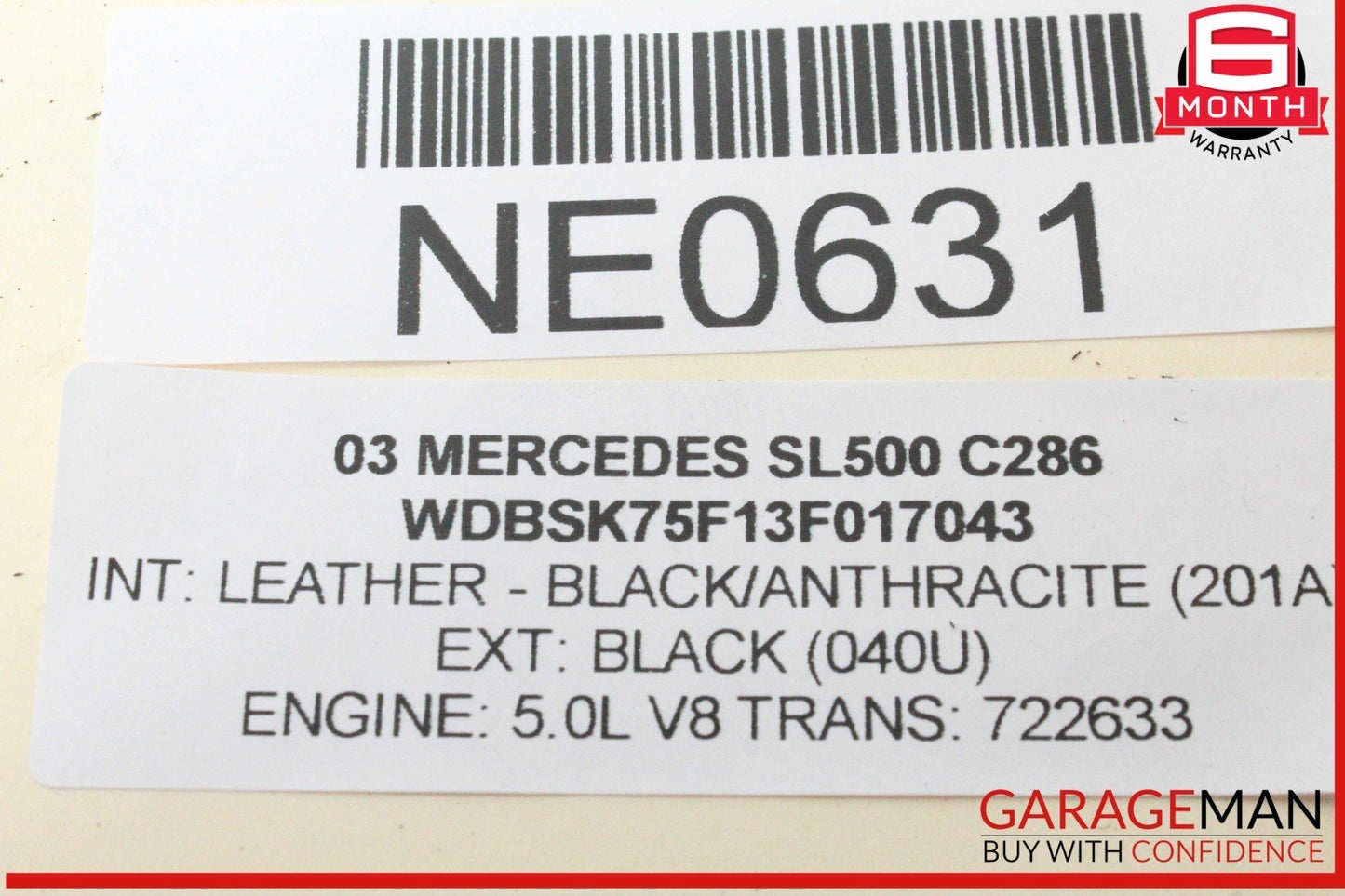 03-06 Mercedes R230 SL500 Front Right Passenger Side Bumper Marker Light OEM
