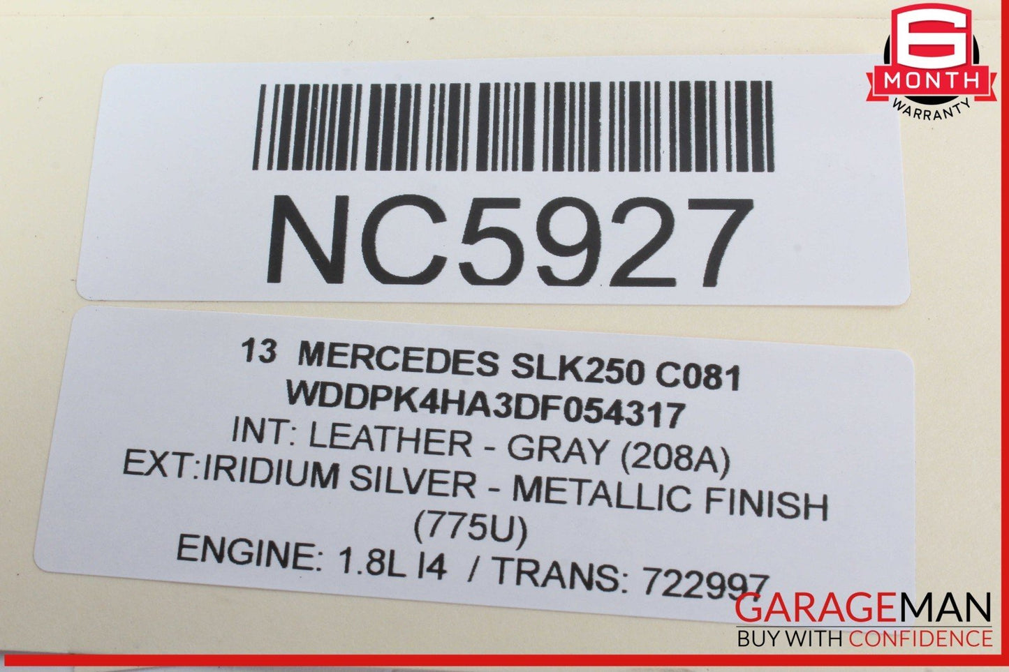 12-20 Mercedes R172 SLK250 SLK350 Steering Column Switches 1729004200 OEM