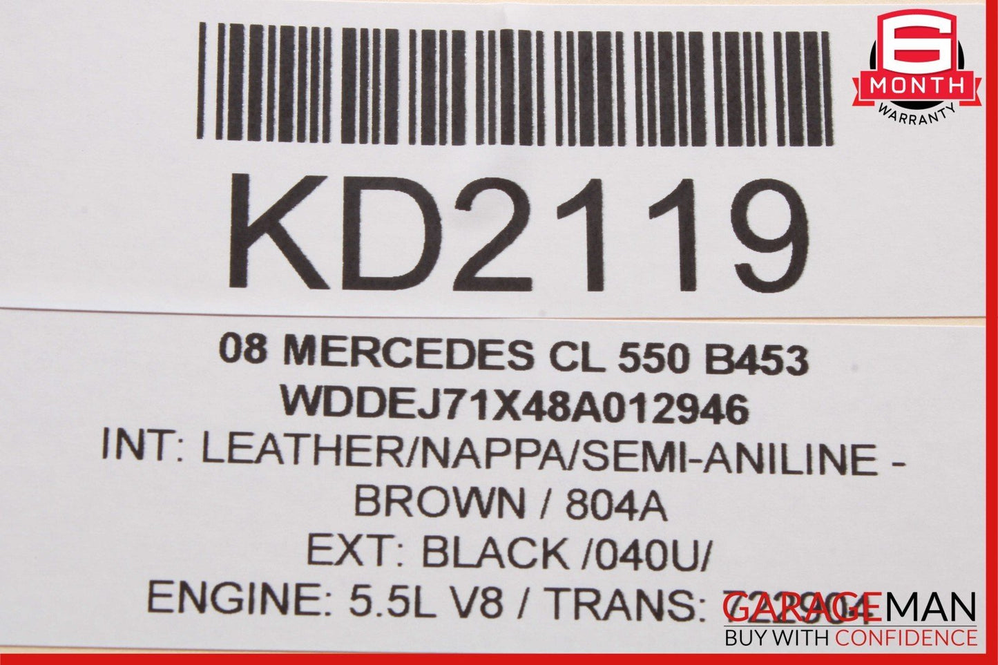 07-14 Mercedes W221 S550 S450 CL550 CL65 AMG Trunk Lid Unlock Release Handle