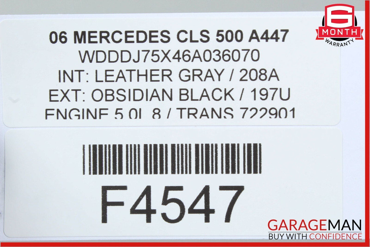 06-11 Mercedes W219 CLS550 Rear Bumper Reinforcement Impact Crash Bar Rebar OEM