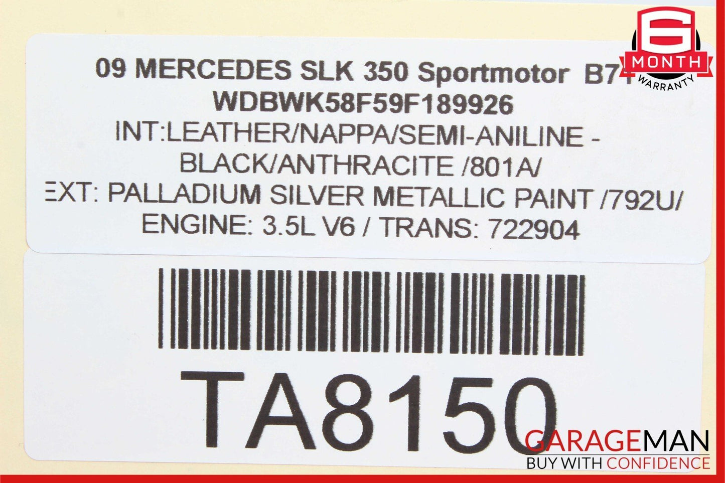 05-11 Mercedes R171 SLK350 Front Right & Left Shock Absorber Coil Spring Set OEM