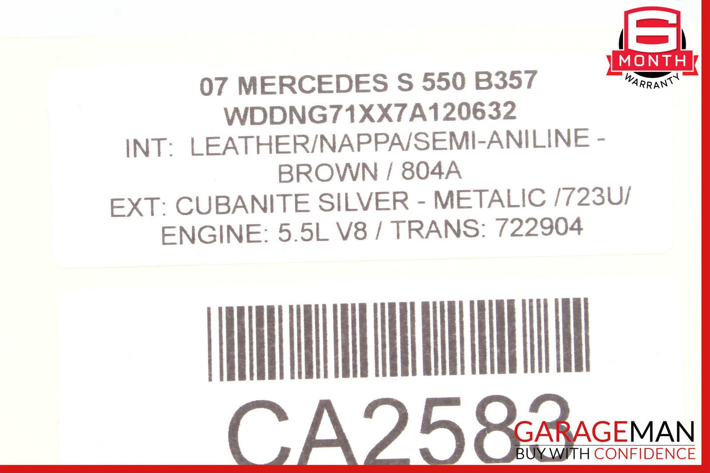 07-09 Mercedes W221 S550 S600 Front Right Passenger Side Fog Light Lamp OEM