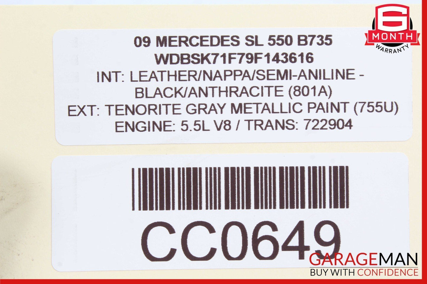 03-11 Mercedes SL600 SL550 CLS55 AMG Front Right Side Lower Wishbone Control Arm