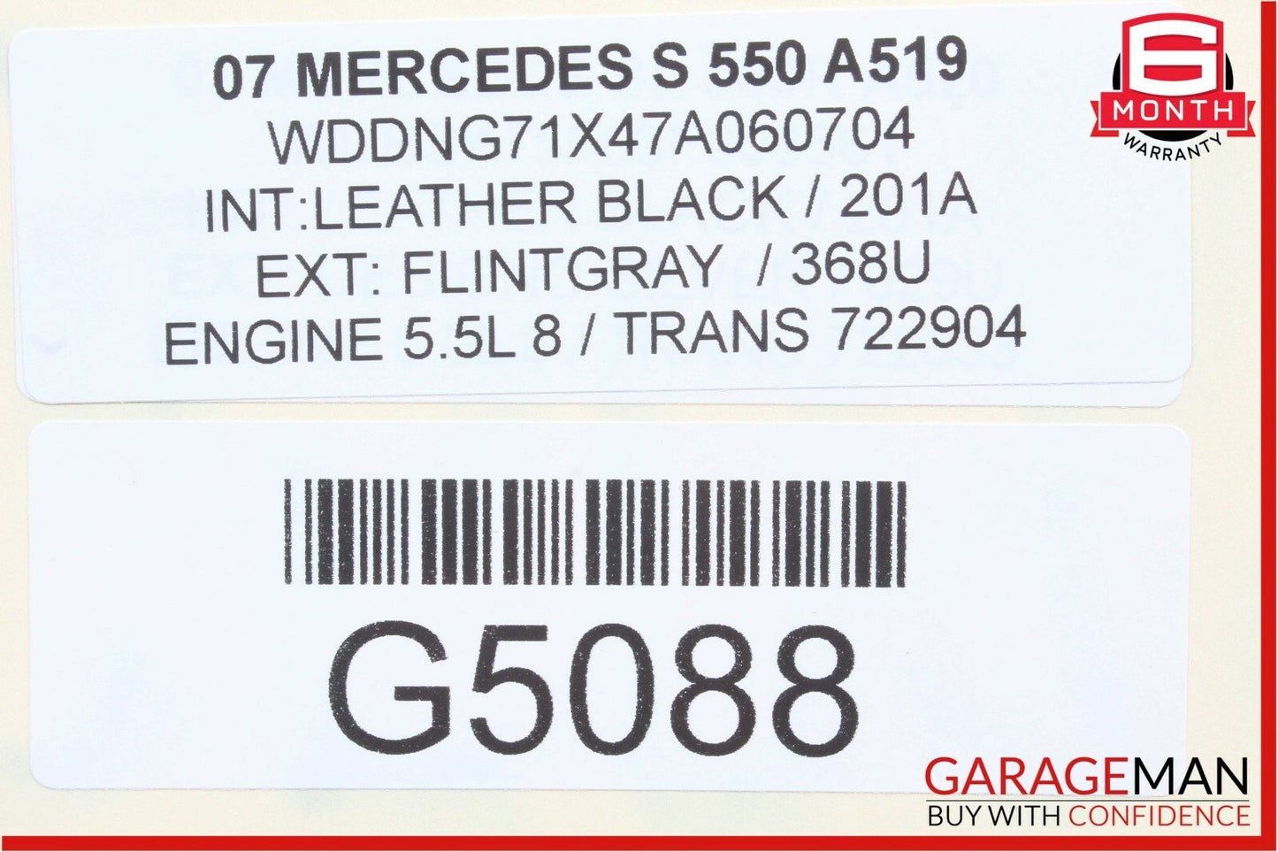 07-13 Mercedes W221 S550 S63 AMG Rear Trunk Lid Deck Shell Panel Cover Flintgray