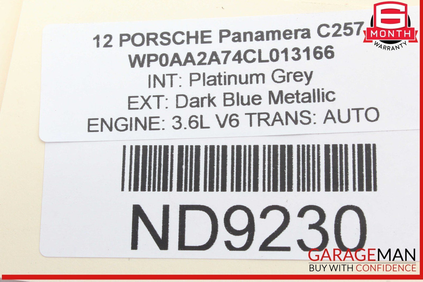 10-16 Porsche Panamera 970 Rear Right or Left Upper Suspension Control Arm OEM