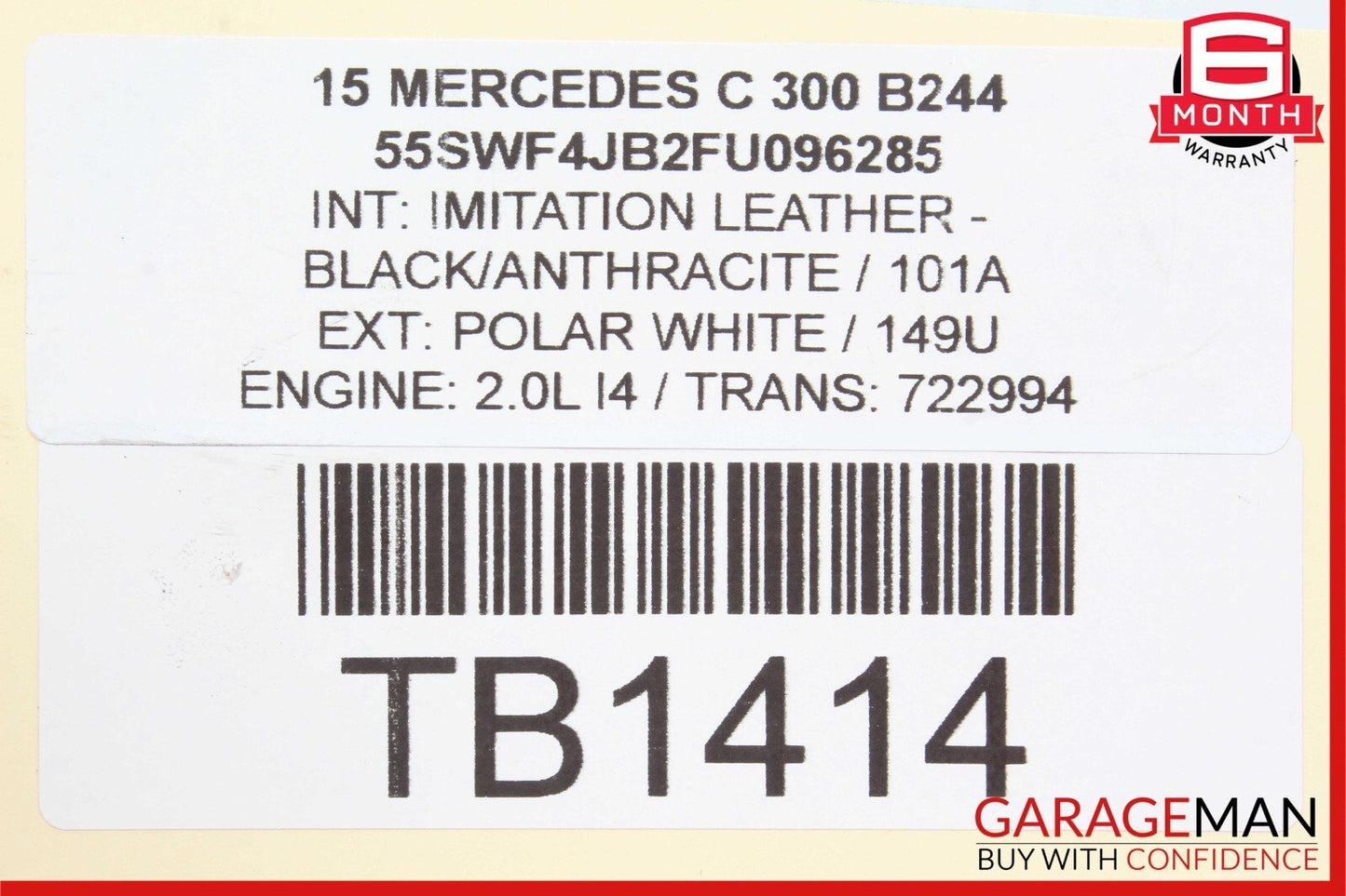 15-18 Mercedes W205 C300 C400 Power Brake Booster Master Cylinder Reservoir OEM