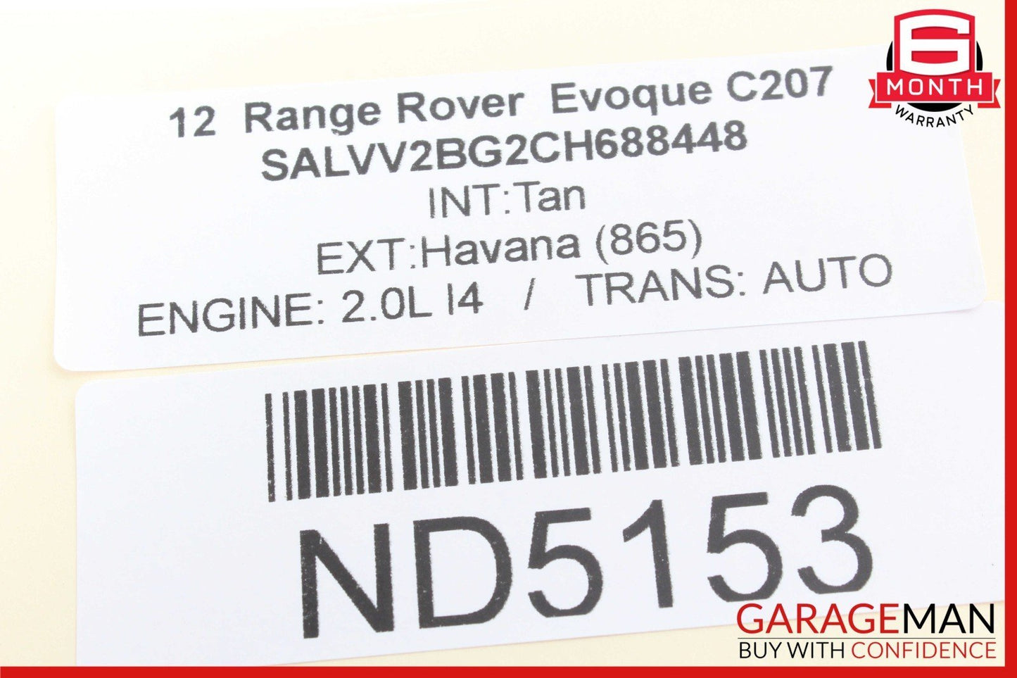 12-15 Range Rover Evoque Electric Parking Brake Switch Button BJ3215K850AD OEM