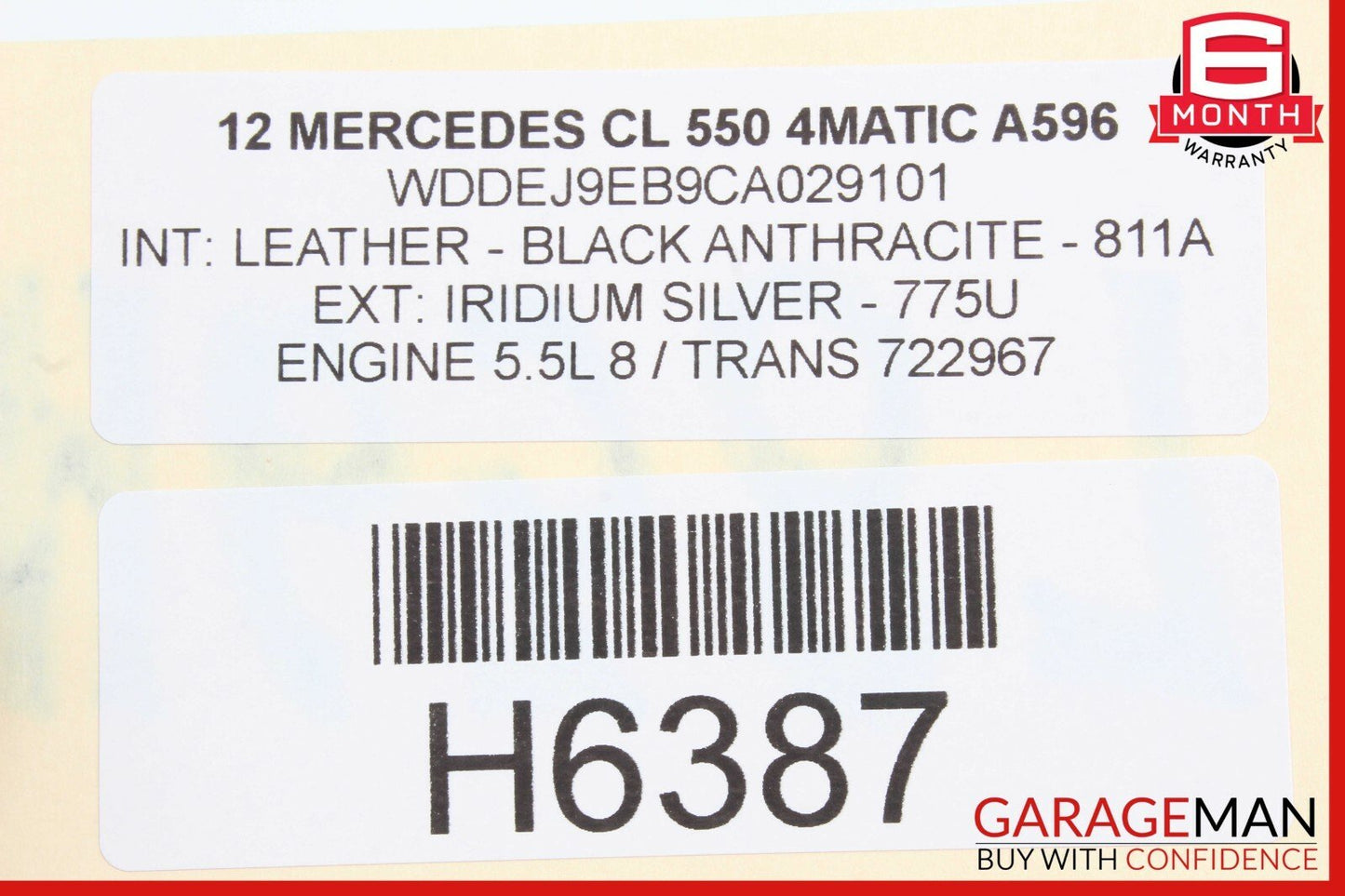 07-14 Mercedes CL550 S550 4Matic Front Sub Frame Subframe Engine Crossmember