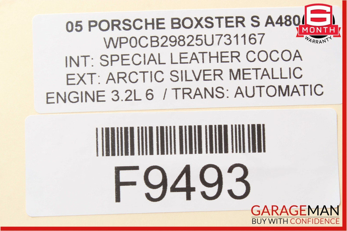 05-12 Porsche Boxster 987 Front Right Passenger Side Hood Hinge Support Bracket