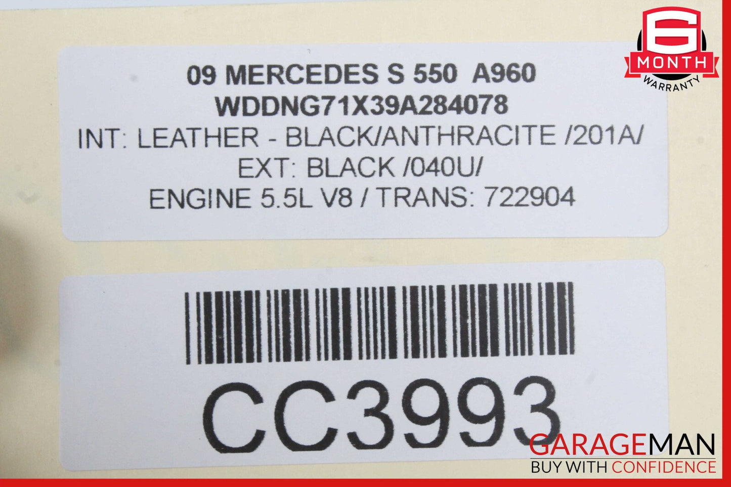 07-10 Mercedes W221 S550 Power Steering Rack and Pinion OEM