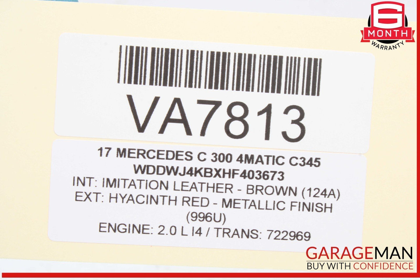15-19 Mercedes W205 C300 4MATIC TCU Transmission Control Module TCM OEM