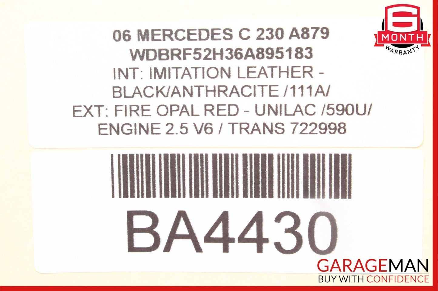 01-07 Mercedes W203 C230 C240 C320 Rear Right Door Control Module 2038202285 OEM