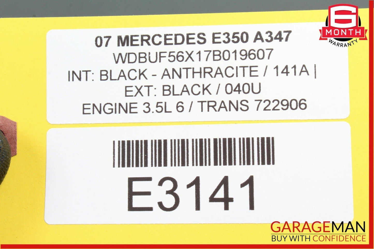 03-09 Mercedes W211 E63 AMG E350 Rear Left Side Exterior Door Handle Black OEM