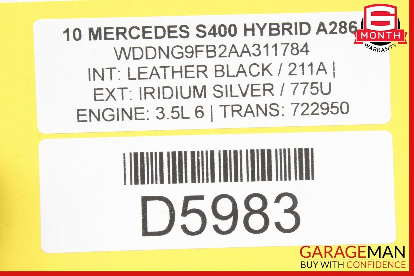 10-13 Mercedes W221 S400 S600 S63 Front Left Door Control Module w/ Cover Trim