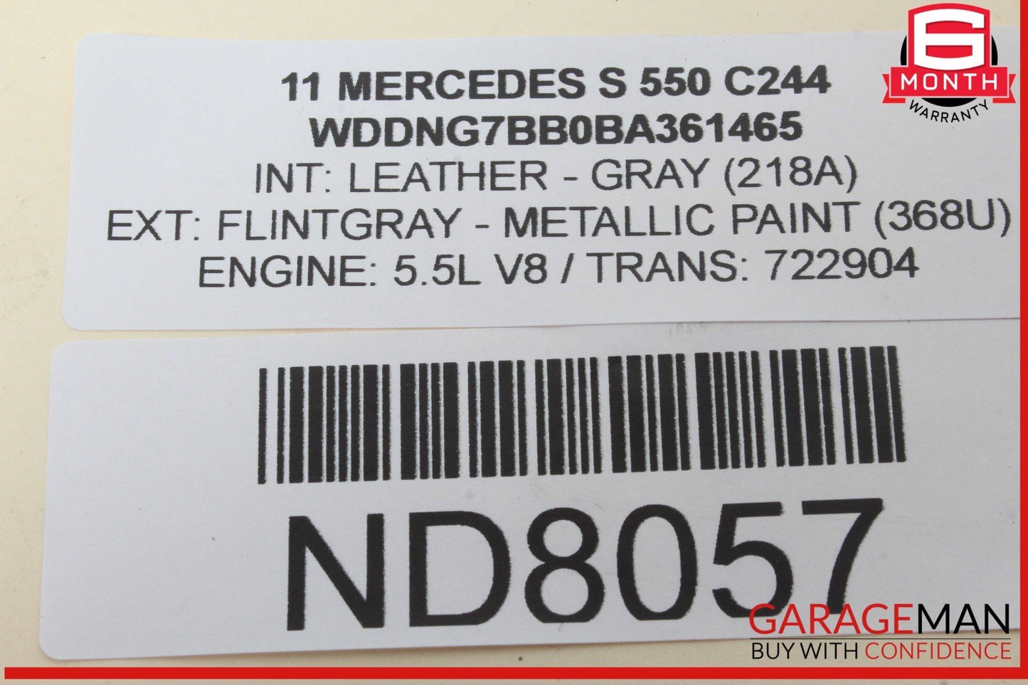 07-13 Mercedes W221 S550 Rear Right Passenger Side Door Lock Latch Actuator OEM